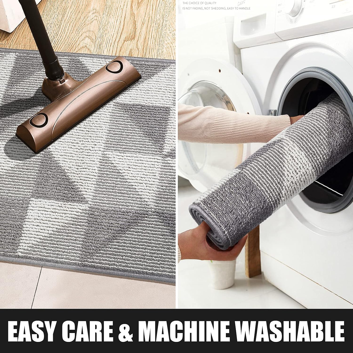 Kitchen Rugs and Mats Washable [2 PCS], Non-Skid Soft Absorbent Kitchen Mats Set for Floor, Comfort Runner Rug Carpets for Kitchen Floor, Sink, Laundry, Hallway, Dinning Room, Office-20”x32”+20”x47”