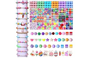 Easter Clay Beads : Soft Polymer Beads, Acrylic Buns & Eggs, Charms for Crafts