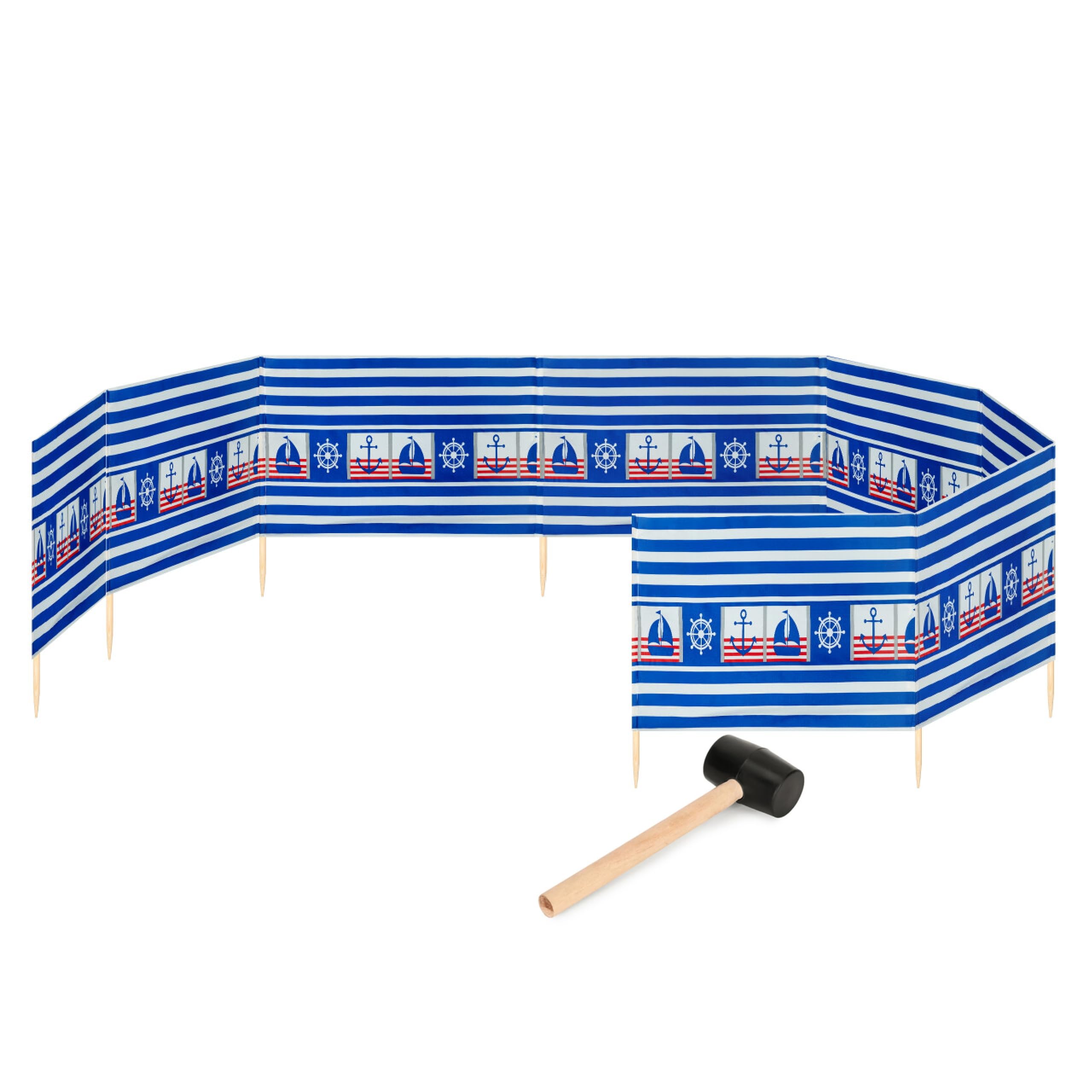 Garronda Strand Windschutz Sichtschutz 12m lang Plus Gummihammer GAEX001