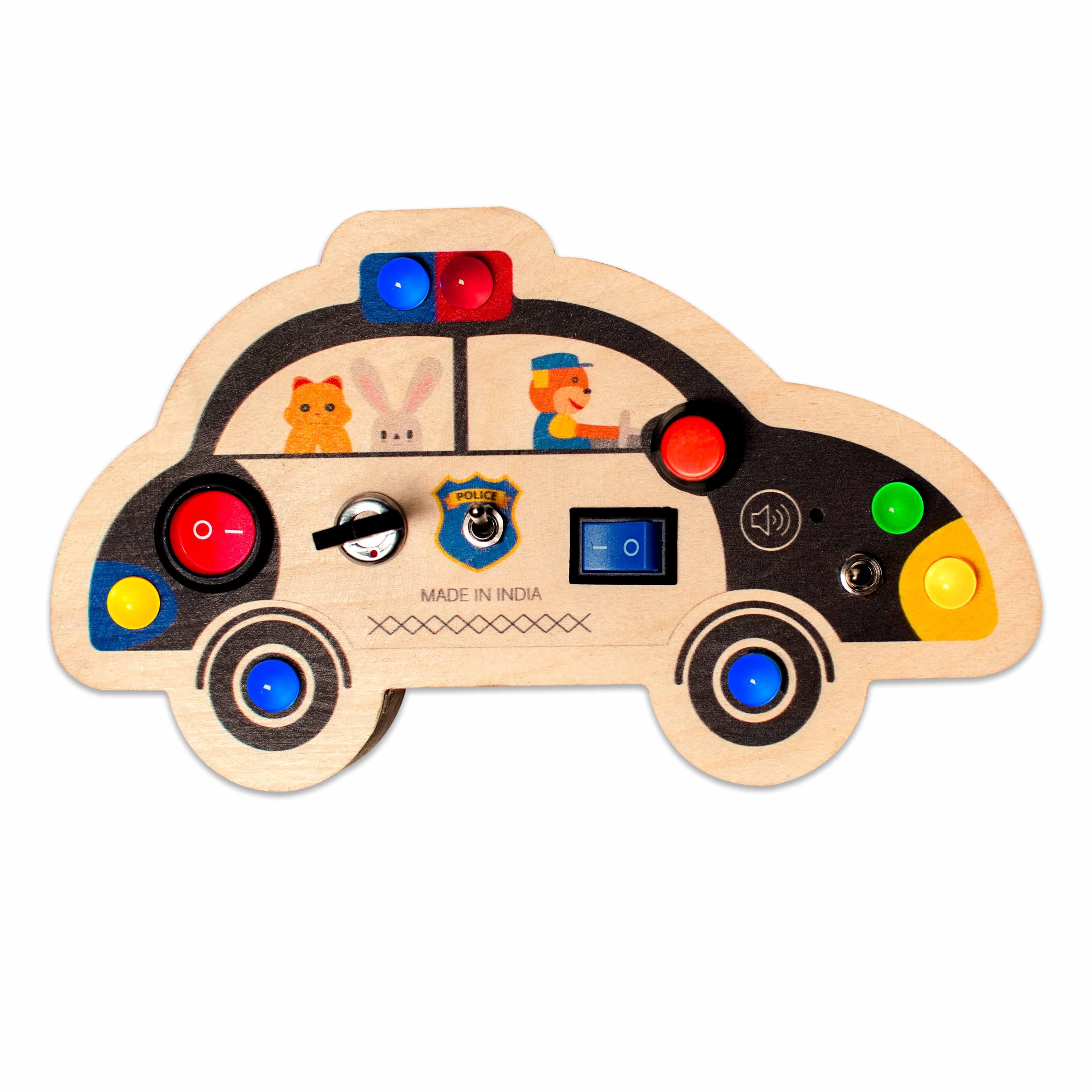 Clapstore Toys Busy Board V7 for 1-6 Year Old Toddlers, Kids Wooden Car Sensory Toy for Autistic Children with LED Light Switches and Toggle Switch, Portable Fidget Toy Great for Travel (B0CLF7WHLT) Amazon Price History, Amazon Price Tracker