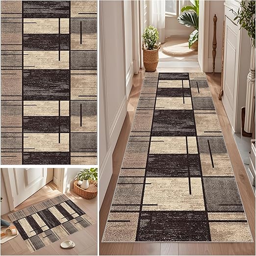 Qemgrste Runner Rug NonSlip Hallway Runner Rug Washable Kitchen Runner