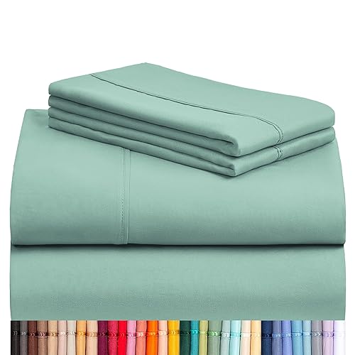 LuxClub 4 PC Queen Sheet Set, Breathable Luxury Bed Sheets,