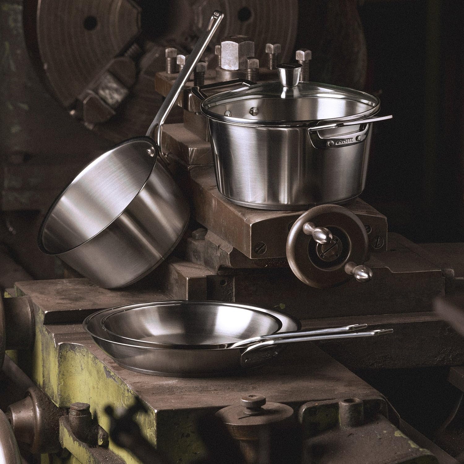 Cristel 1826 Collection 7" Glass Lid, Made in France, Borosilicate Glass Construction, Oven and Dishwasher Safe