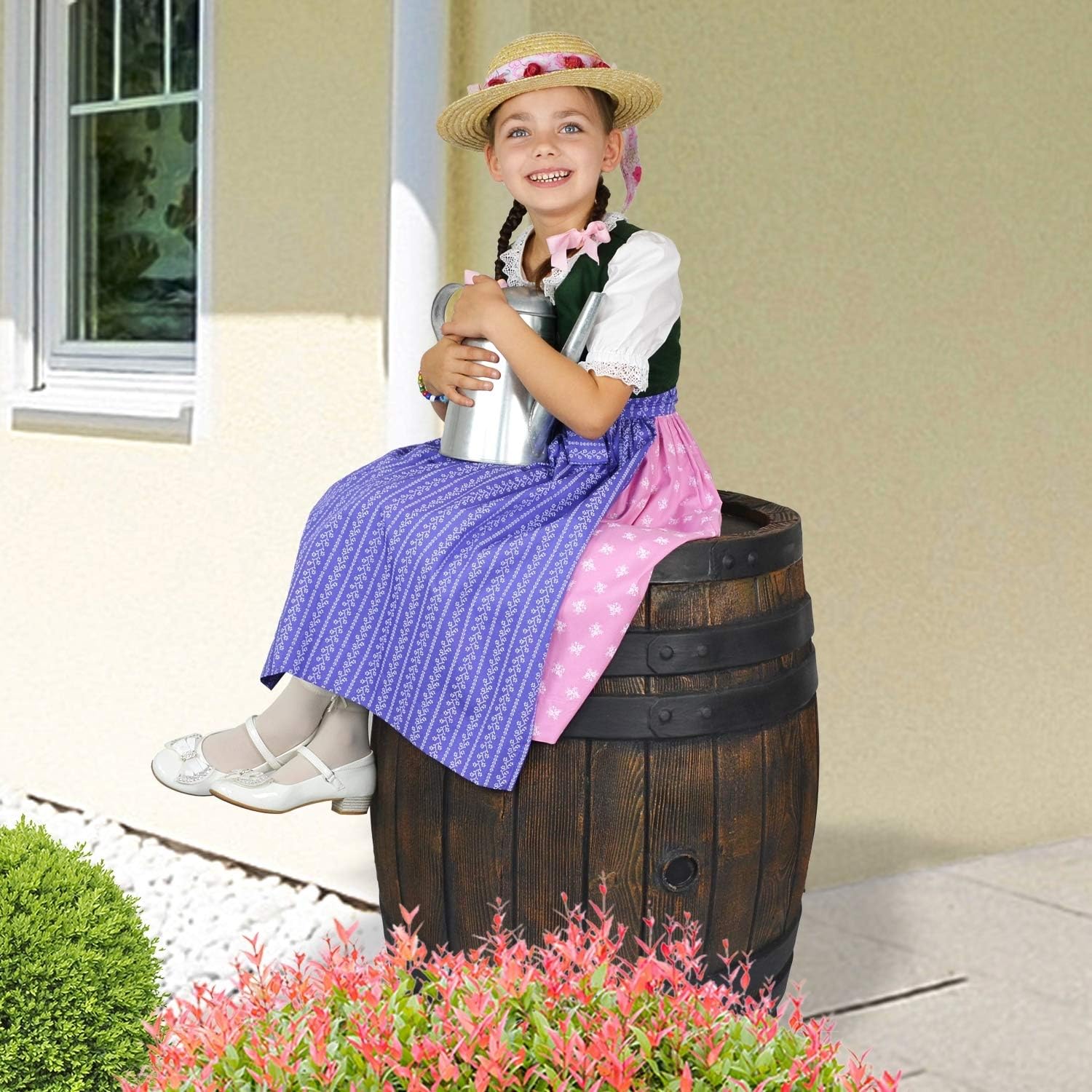 Beczka na deszczówkę, beczka na deszczówkę, beczka dębowa (210 l), brązowy