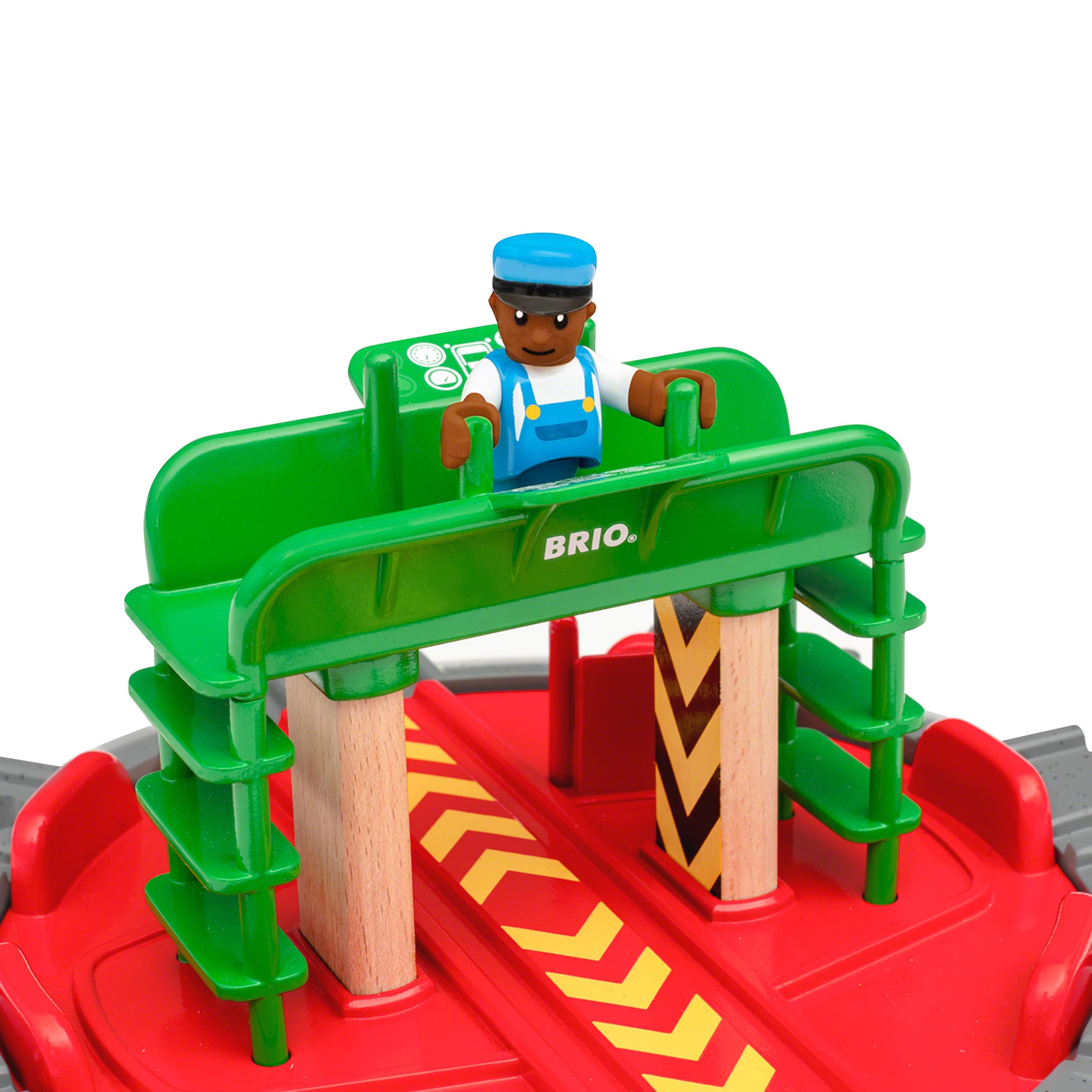 BRIO 33476 Lok-Drehscheibe mit Kontrollbrücke
