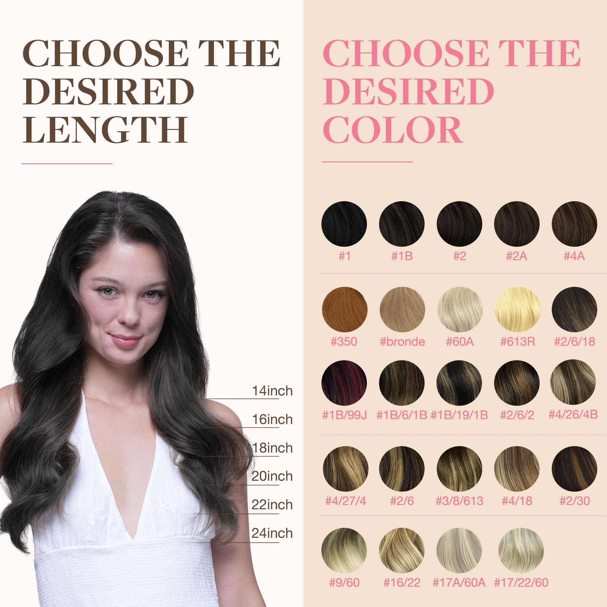 GOO GOO Tape in Hair Extensions human hair, tape Hair Extensions, 20inch 50g 20pcs, Human Hair Extensions, 1B Natural Black — view 8