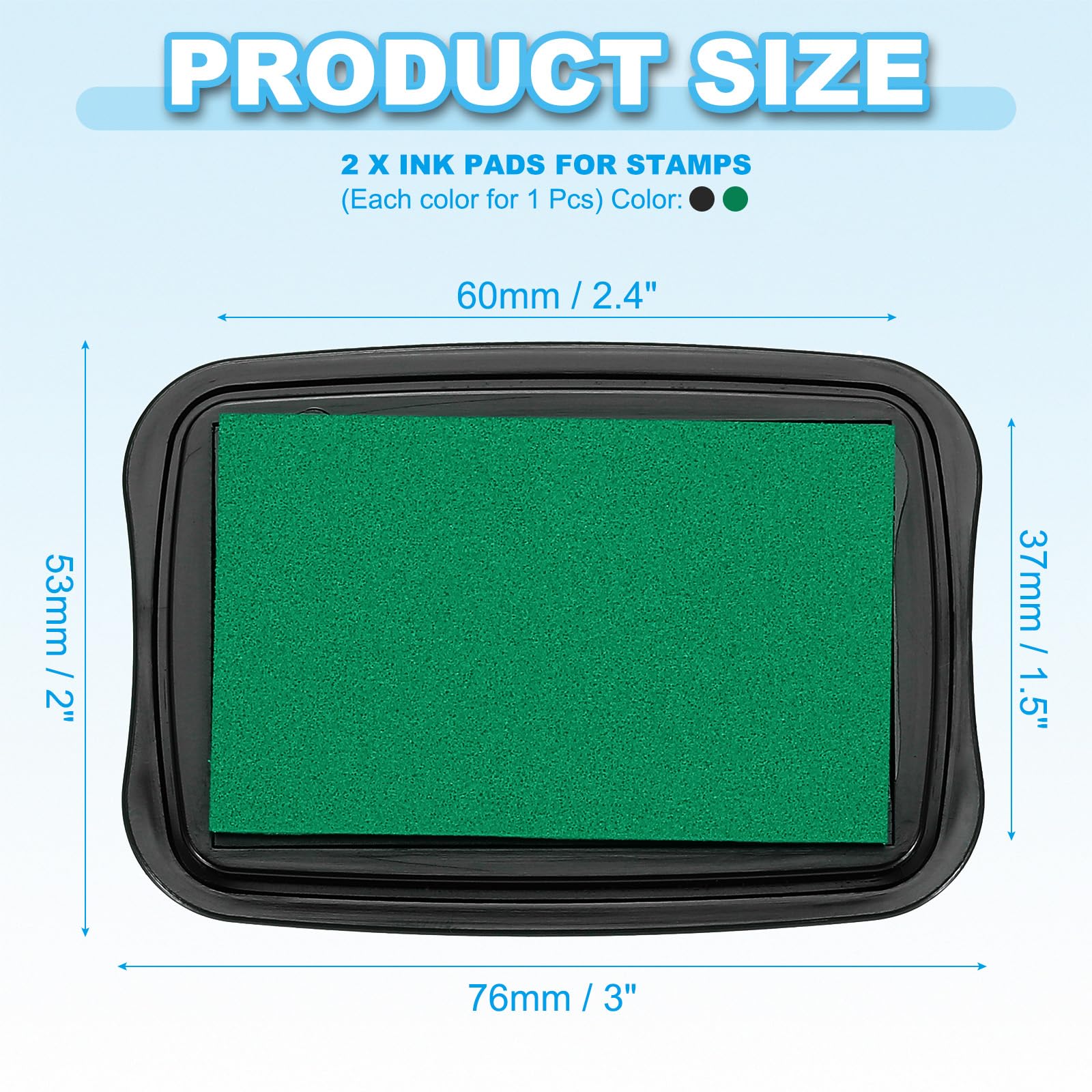 PATIKIL 3"x2" Large Stamp Pad - Image 2