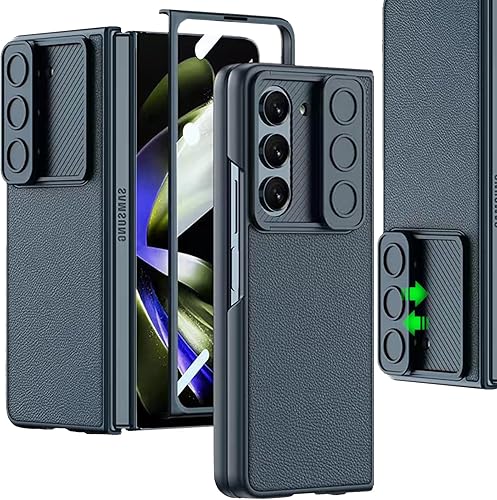 Miimall Funda de piel compatible con Samsung Galaxy Z Fold 5, protector de pantalla frontal, funda deslizante para cámara, funda antiarañazos de disponible en Yaxa Colombia