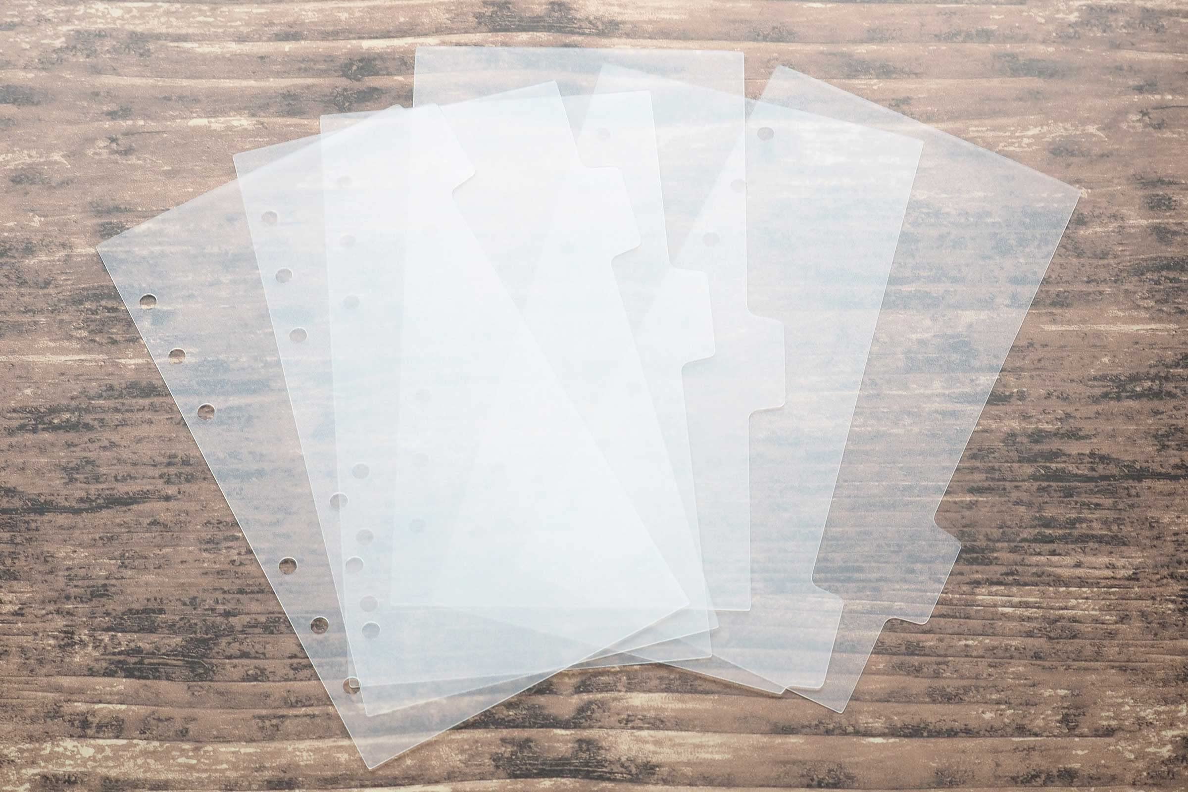 Amazon.co.jp: TSUKURIRO 半透明 プラスチック インデックス 6穴