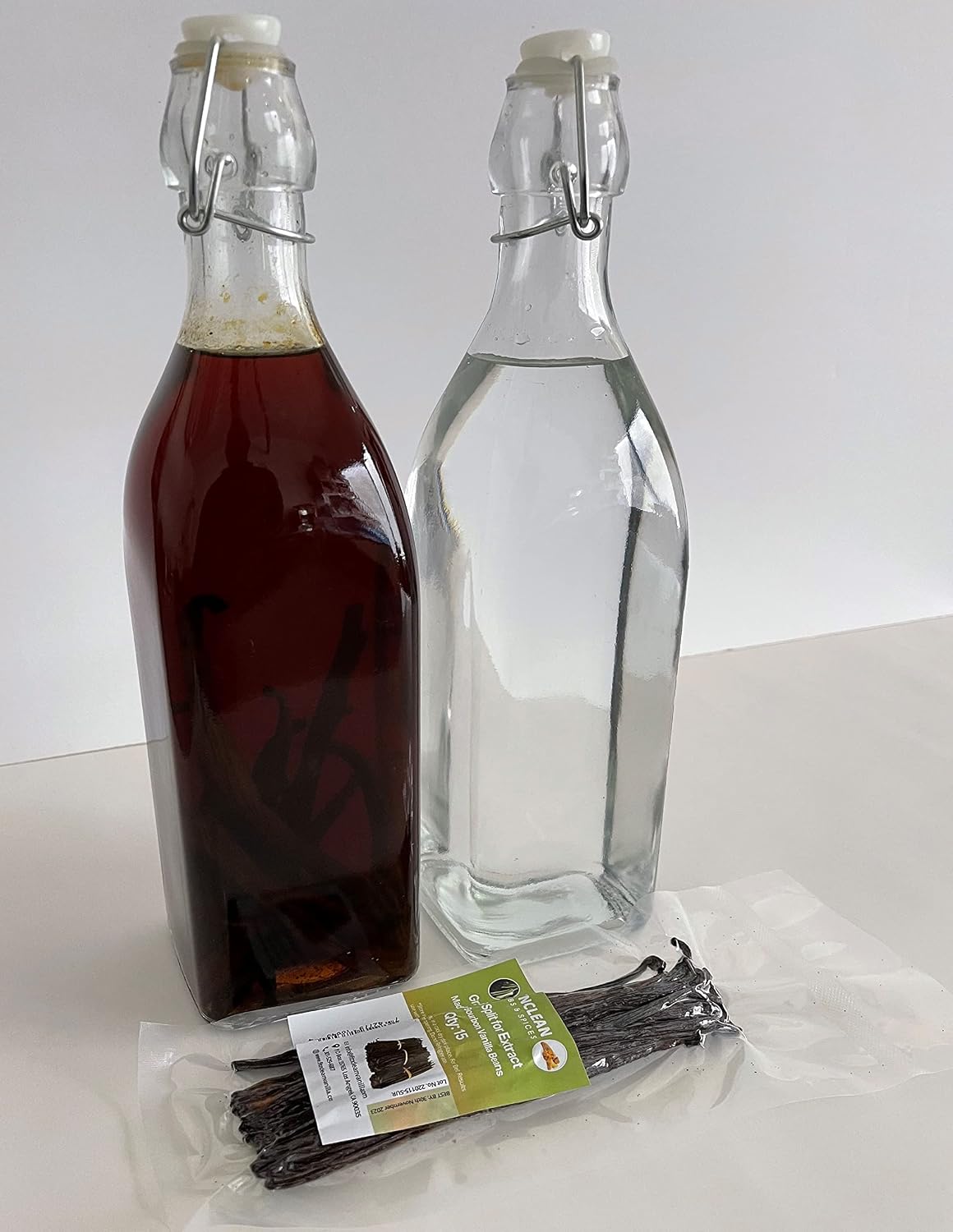 15 Split Madagascar Vanilla Beans Grade B| 5"-7" For Extract by FITNCLEAN VANILLA| Whole Bourbon NON-GMO Pods for Paste