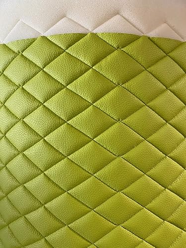 luvfabrics Parte trasera de espuma de vinilo de piel sintética acolchada con diamantes, para automóviles, techos, tapicería de muebles, proyectos de