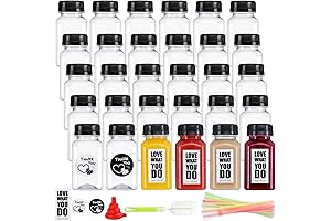30 Pack 5oz Reusable Empty Plastic Juice Bottles