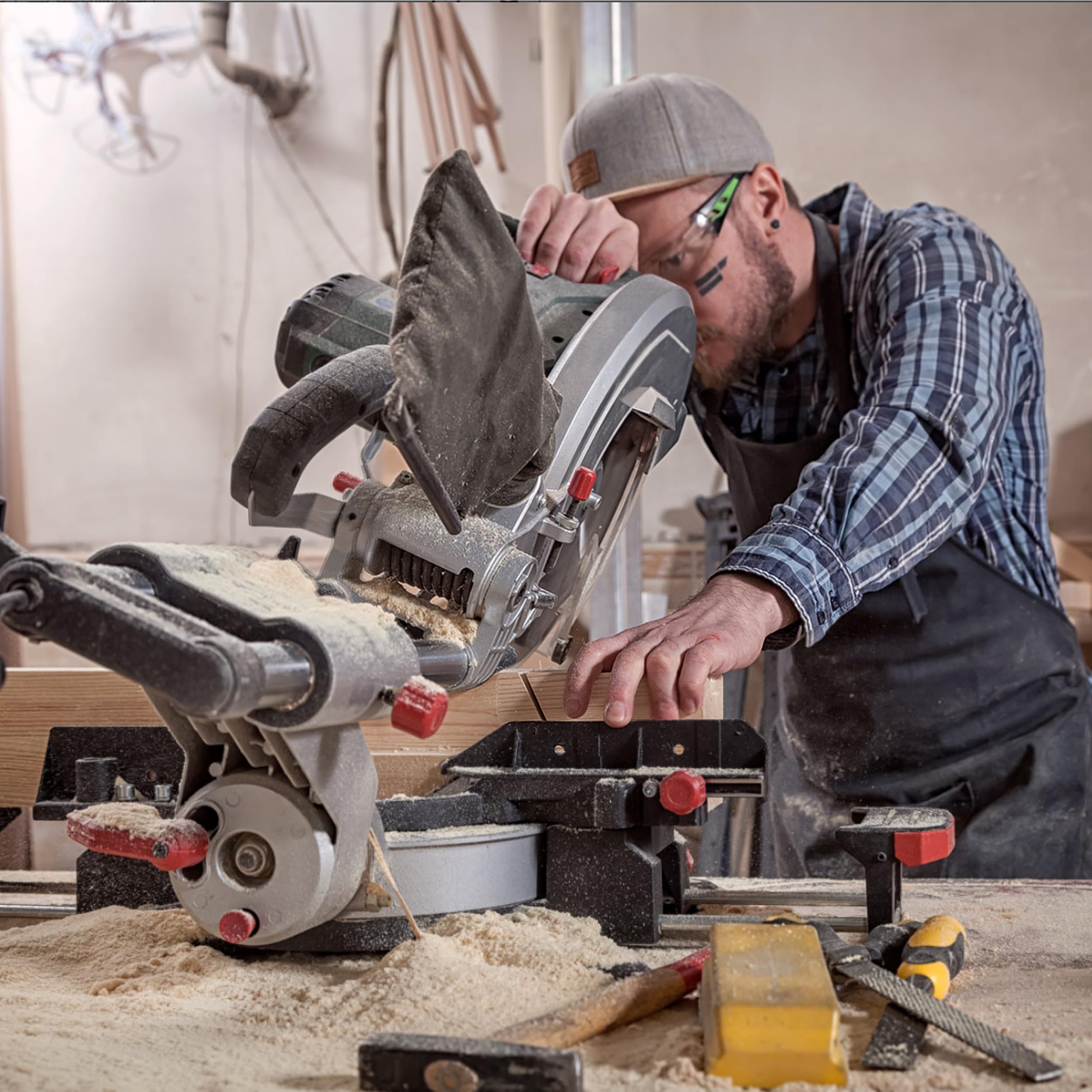 Mitre Saw Dust Bag, Black Dust Collector Bag With Zipper & W