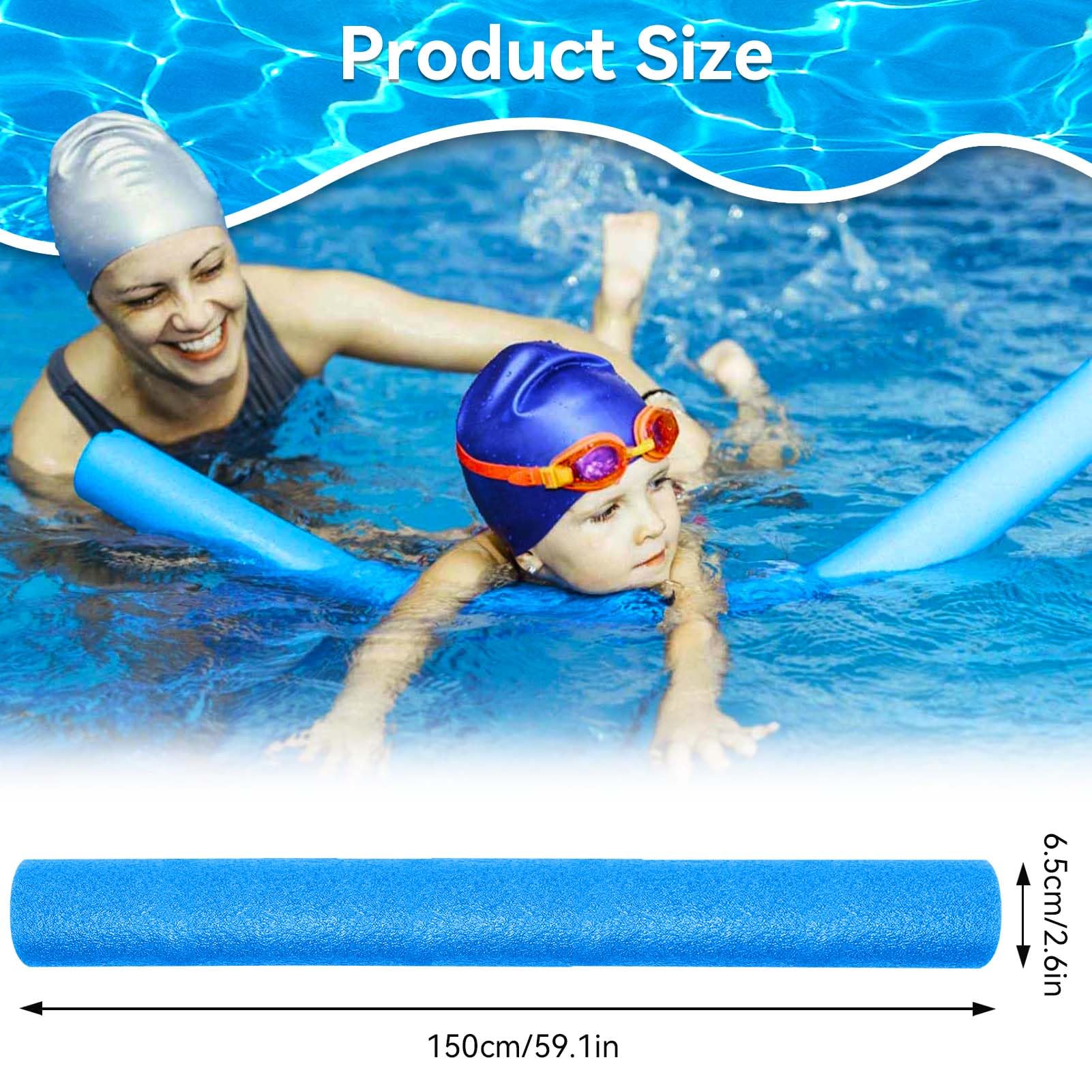 Nouille De Piscine Creuse En Mousse - Tube Flottant Polyvalent Pour Jeux Aquatiques Et Bricolage (6,5 X 150 Cm)
