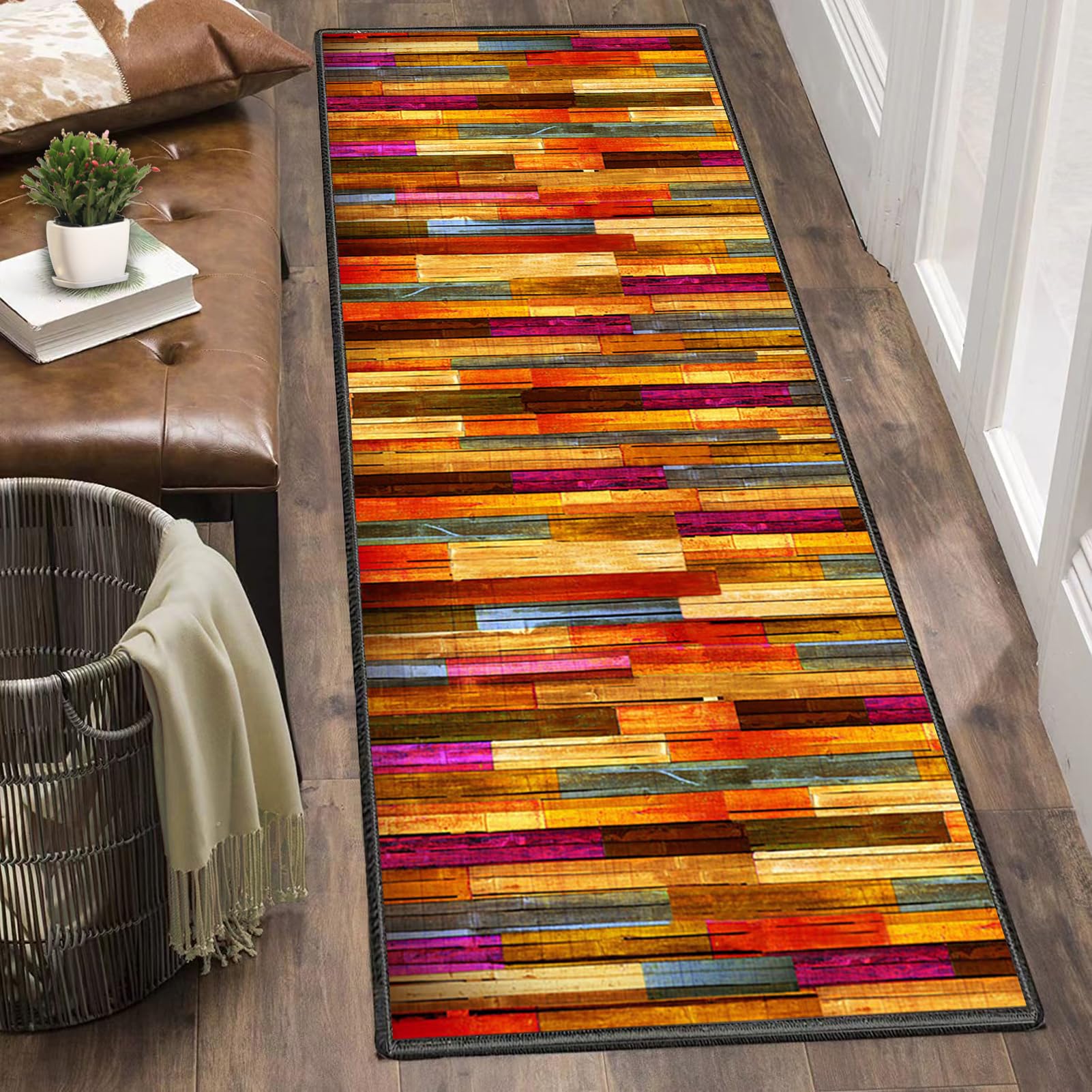 Carpet Runners for Hallways Non-Slip Kitchen Carpet Hallway Runner Rug 70 x 350 cm Washable Kitchen Runner Rug Heavy Duty Hallway Hall Runner Narrow Rugs Door Mat Absorbent Floor Mat for Hallway