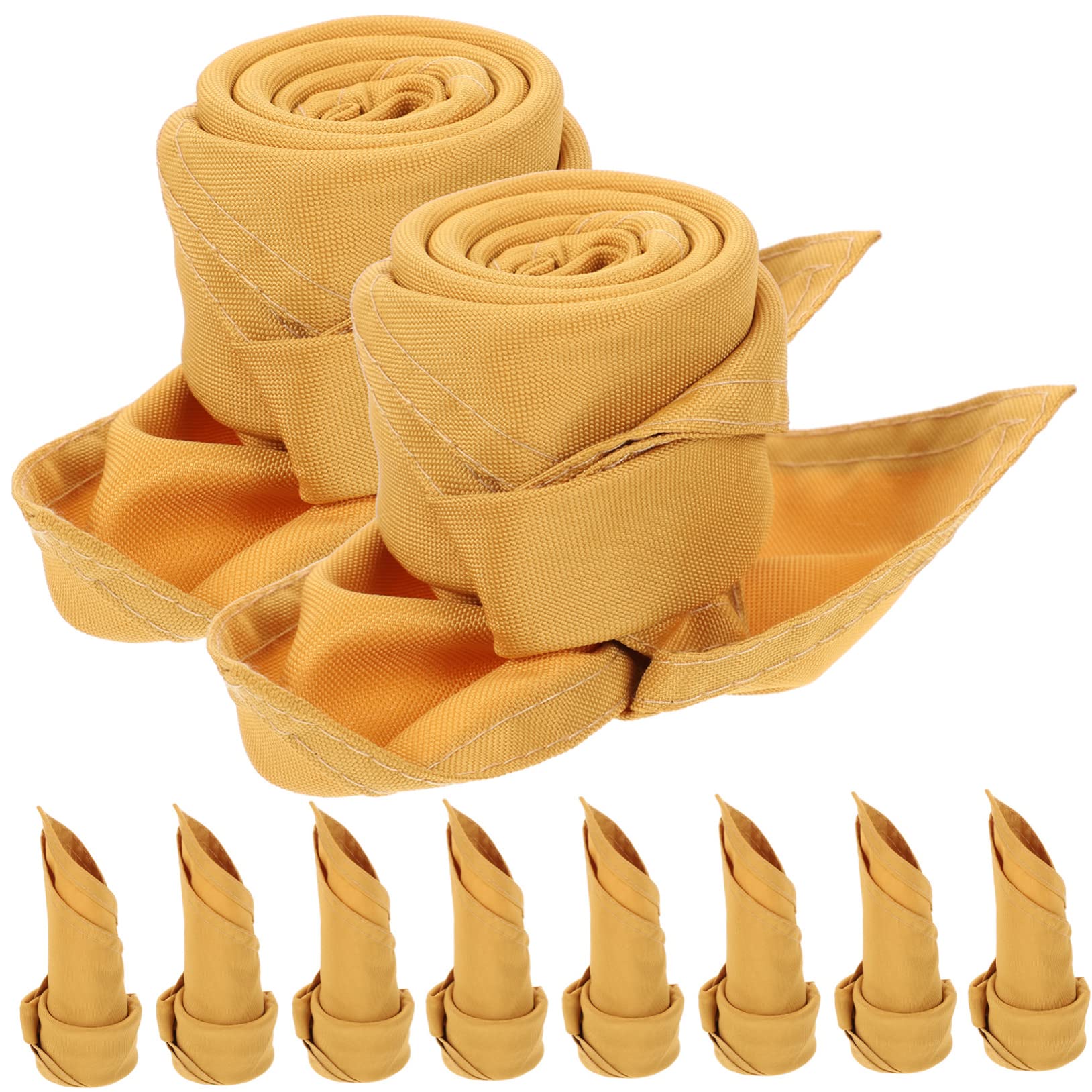 Goldene Stoffservietten 10 Stück aus Polyester für Esstisch | Hotel und Restauranttauglich, Waschbar mit Geringer Schrumpfung, Saugfähig und Hautfreundlich