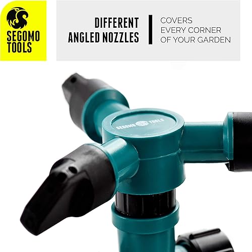Miniatura 6 de Segomo Tools Sistema de riego giratorio de riego por rociador de agua de césped de jardín de 360 grados - GSR1