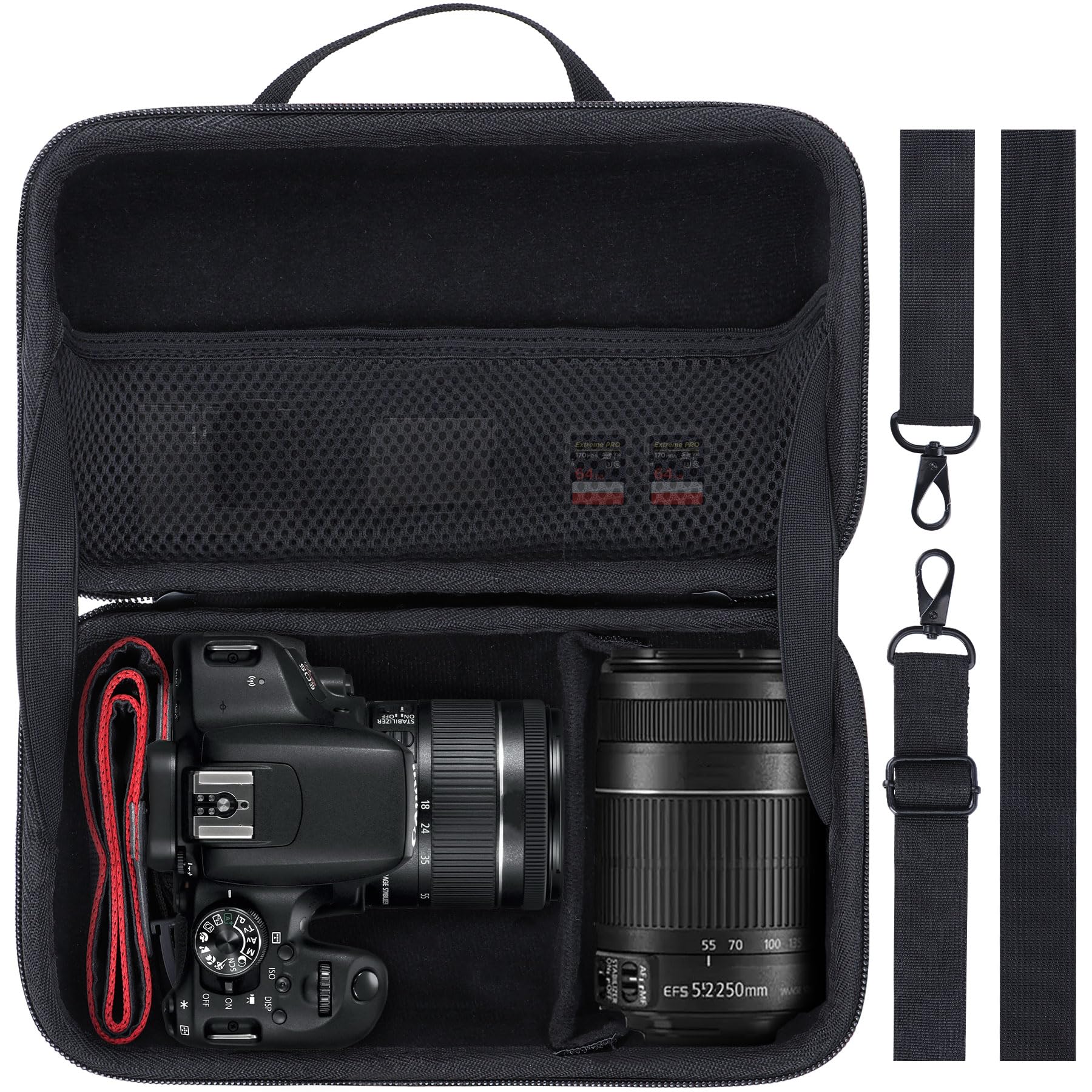 Lebakort Storage Case Compatible with Canon EOS Rebel T7 / T7i Camera