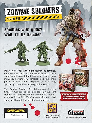 Miniatura 2 de Zombicide 2ª edición Zombie Soldiers Zombie Set – Shooter Walkers Expansion! Juego de estrategia cooperativa, a partir de 14 años, 1-6 jugadores, 1