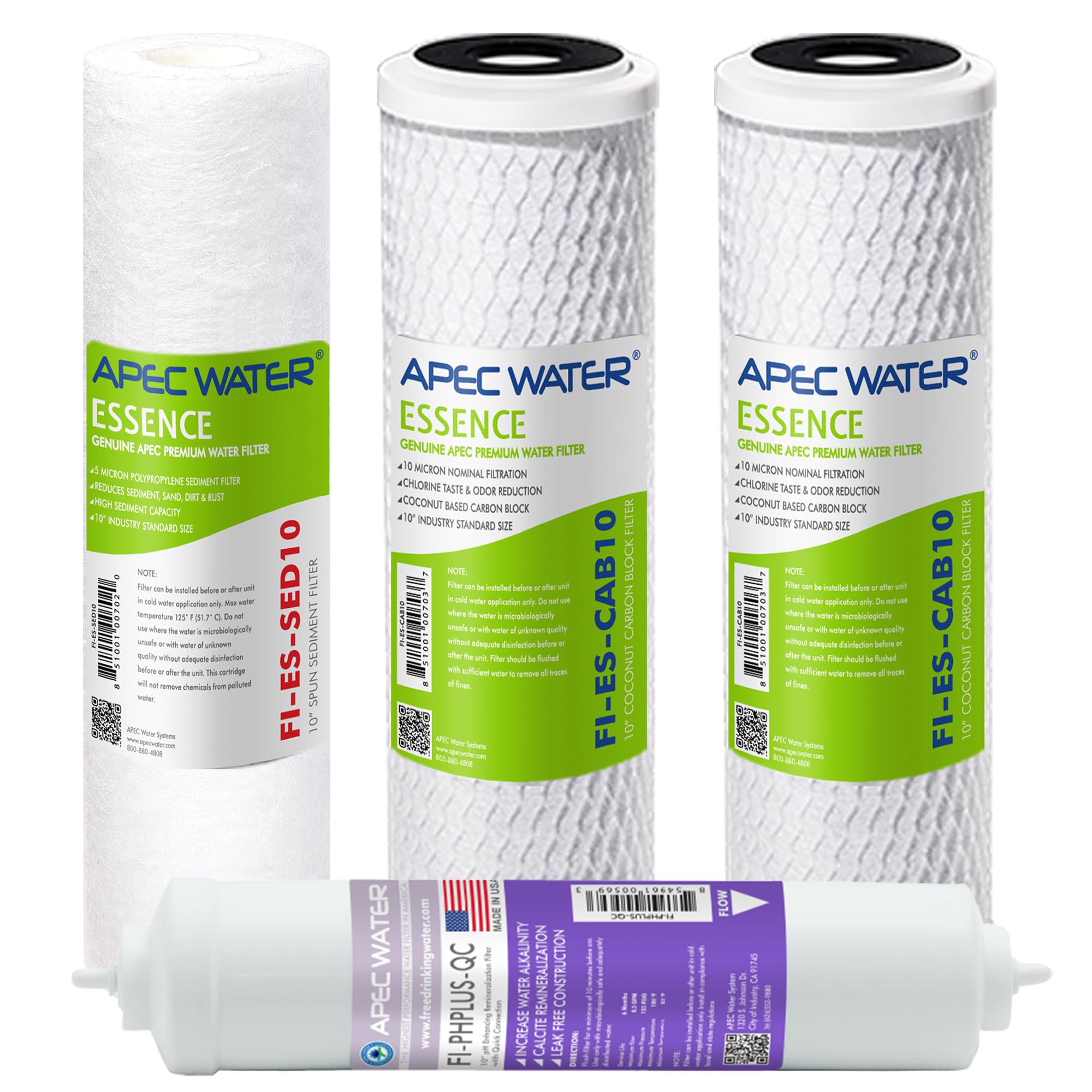 APEC Water FILTER-SET-ESPH Replacement RO Filter Set, Alkaline, 6 Month