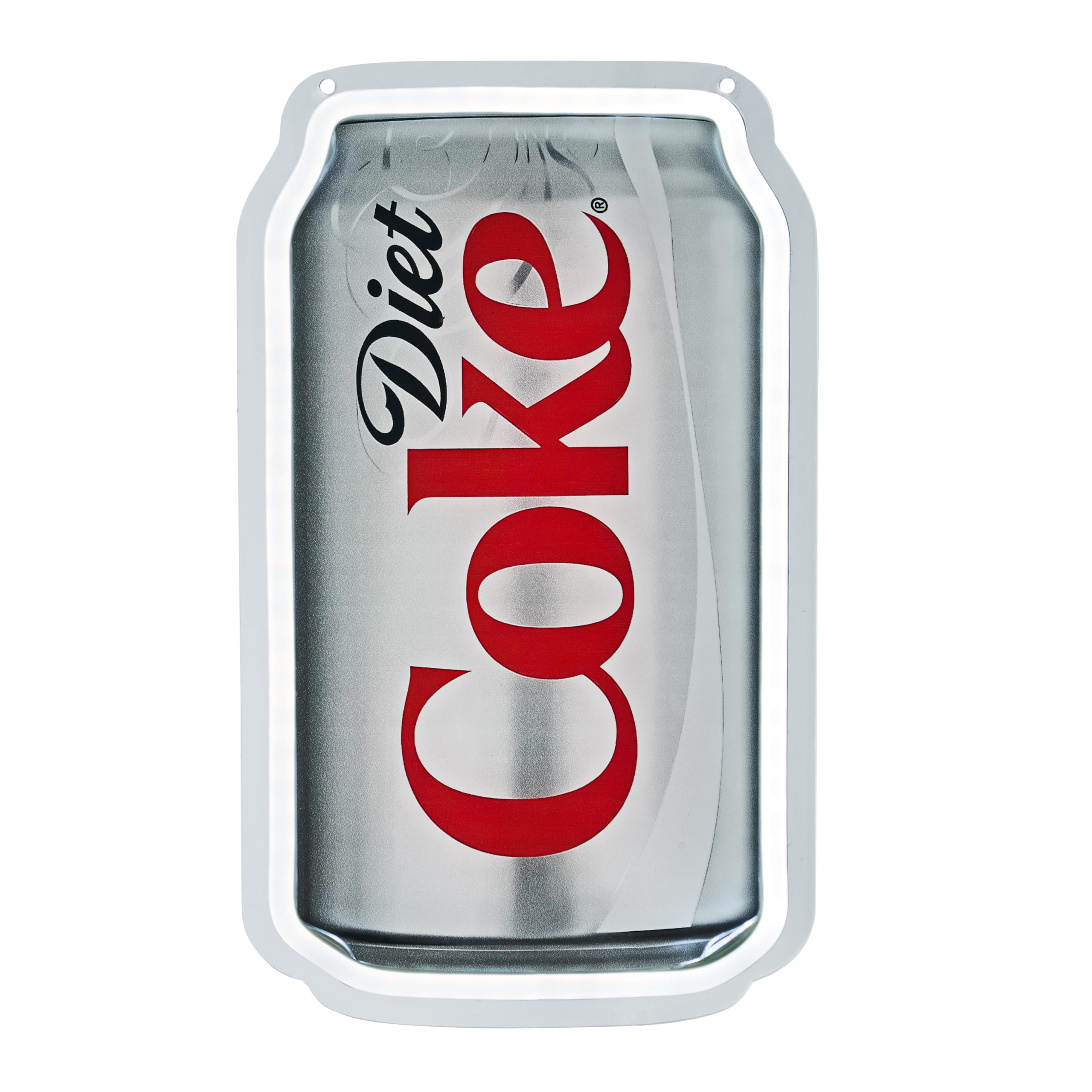 Diet Coke® Officially Licensed 30cm LED Wall Sign | Iconic Can Design | Clear Perspex Light Up Sign | USB Powered | Bedroom Décor, Home Bar, Gift for Her