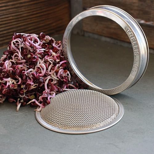 Miniatura 6 de Kit de germinación de acero inoxidable, paquete de 2 y soportes de germinación  A prueba de óxido 316 inoxidable 316, malla curvada, se adapta a la