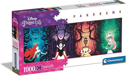 Clementoni - Disney Princess Panorama Princess-Rompecabezas de 1000 piezas para adultos, hecho en Italia, multicolor, 39722