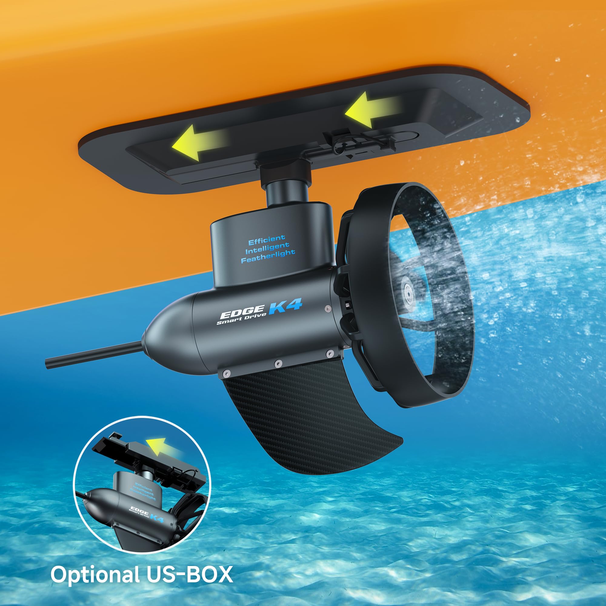 Edge K4 Sup Motor Elektro Finne, 400 W Su Altı Tahrikli, 9,3 kg