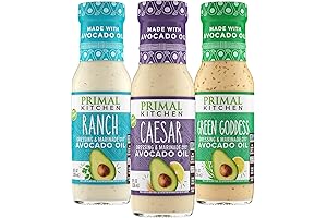 Primal Kitchen Ranch, Caesar, and Green Goddess Dressings Variety Pack