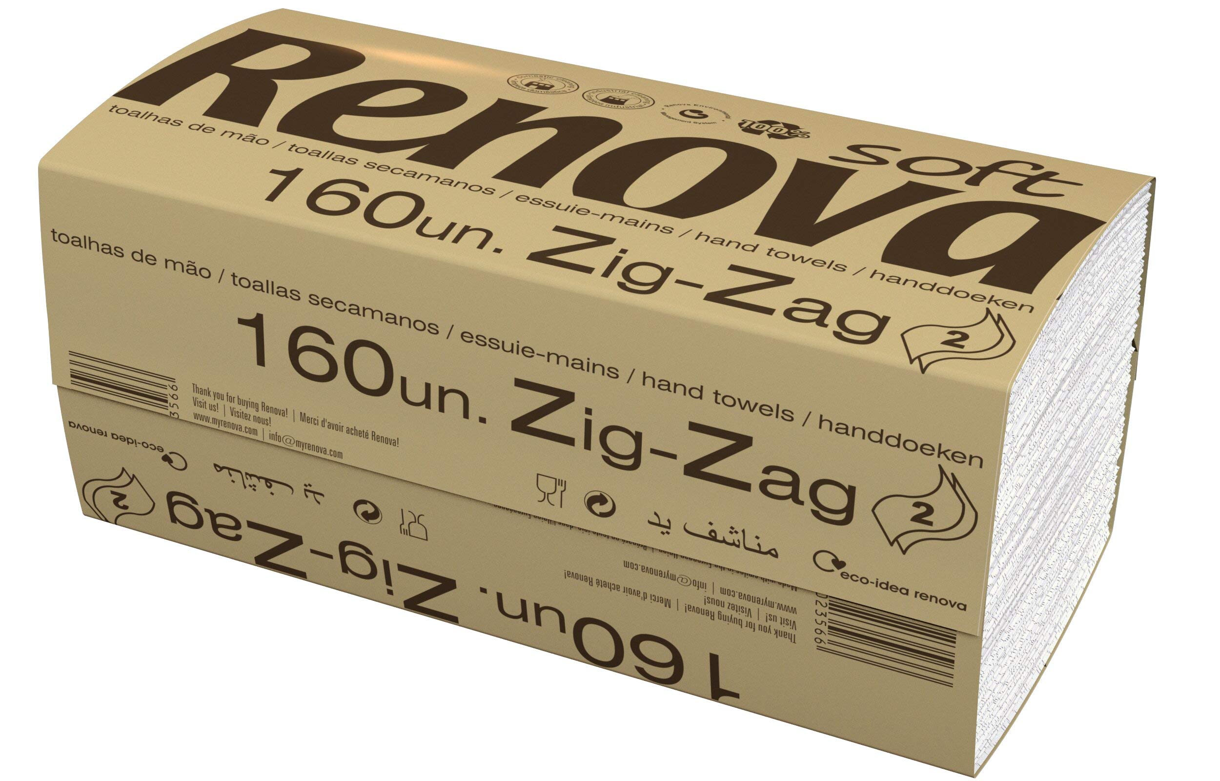 Renova Ręczniki Zig-Zag – 20 opakowań po 160 sztuk