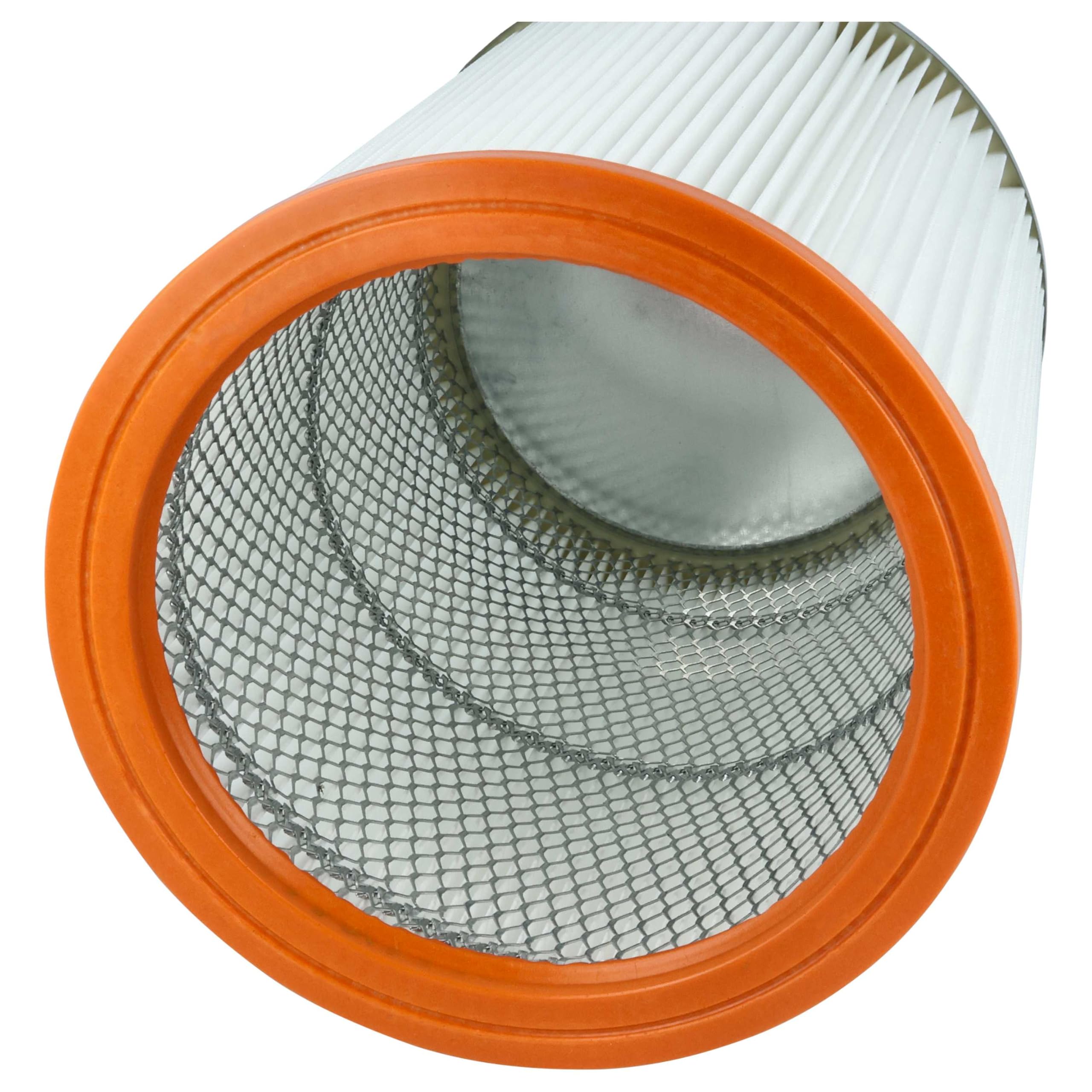 vhbw 4x Faltenfilter kompatibel mit Nilfisk/Alto/Wap turbo M2 | D2, M2 S-FA, M2 L, D R 637, D/X-B1, D-B1 Staubsauger - Patronenfilter Orange Weiß