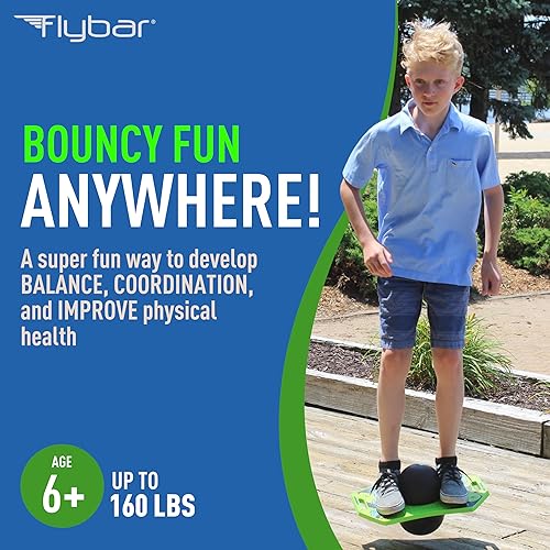 Miniatura 6 de Flybar Pogo Ball para niños tabla de rebote con bomba y cubierta de agarre fuerte