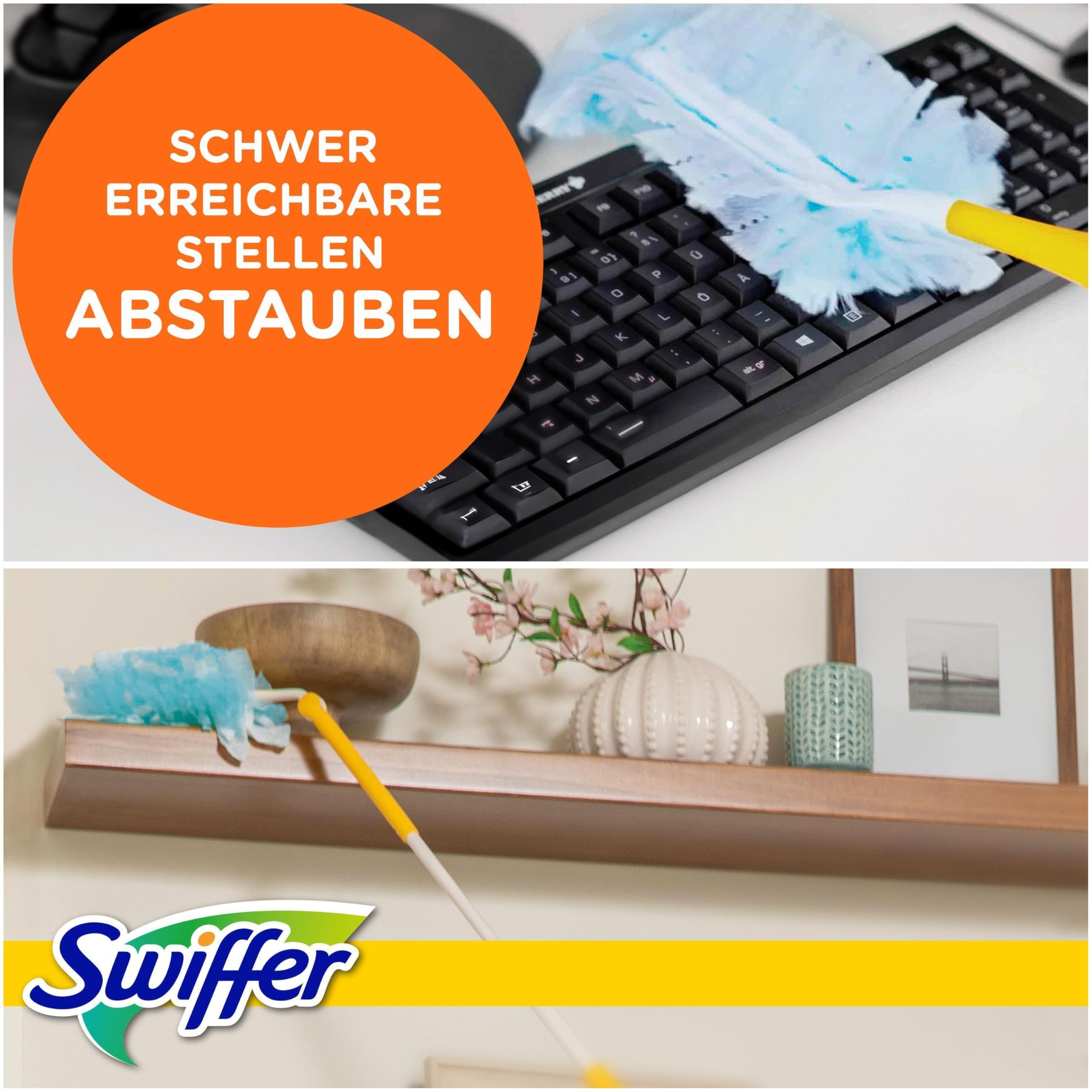 Swiffer Staubmagnet Nachfüllpackung, 45 Tücher (9x5 Tücher), Fängt Und Schließt 3-mal Mehr Staub Und Haare EIN Als Herkömmliche Staubwedel