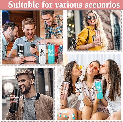 Miniatura 5 de 12 juegos de regalos de agradecimiento para mujeres y hombres, regalos de agradecimiento a los empleados de 20 onzas, vasos inspiradores a granel