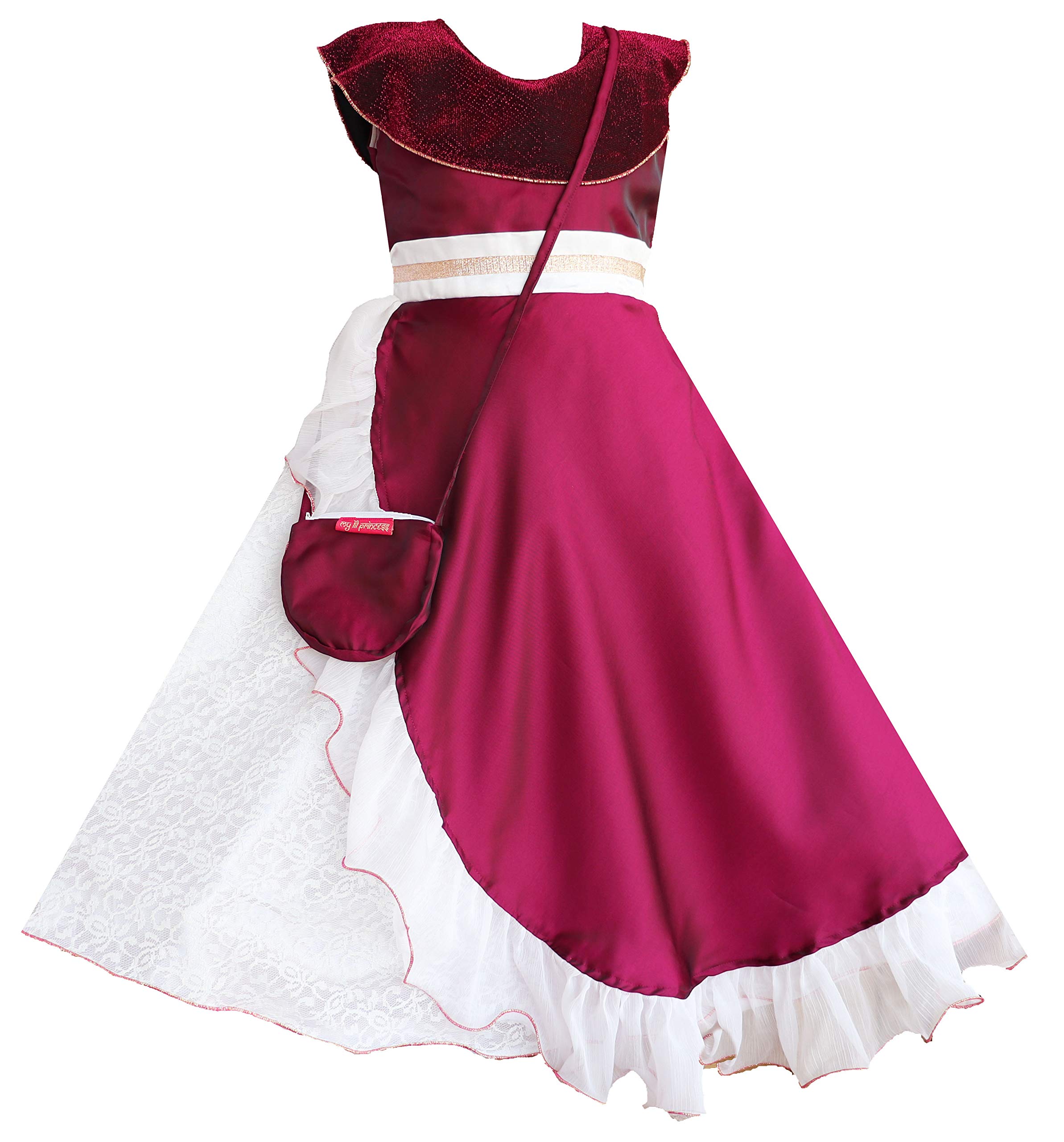 My Lil PrincessKids Birthday Maxi Gown Frock Dress for Baby Girls