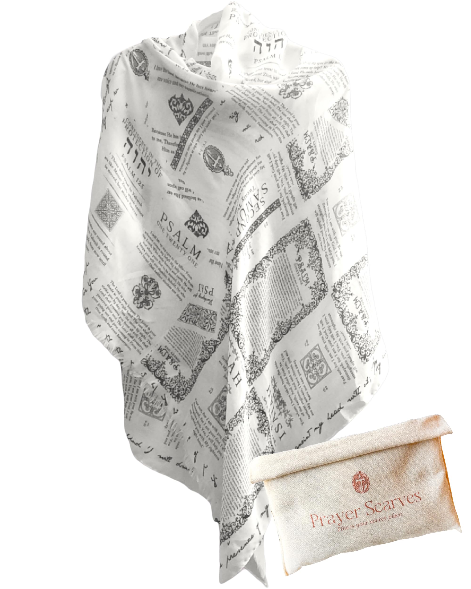 Protection Prayer Scarf - Large, Lightweight Prayerfully Made Bible Verse Shawl, 35x70", 7 Passages of Protection, Psalm 91-image-35