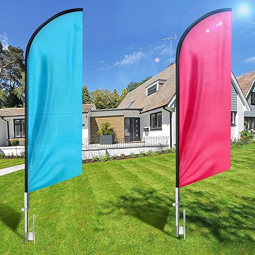 Miniatura 6 de FSFLAG Bandera de plumas de color sólido, bandera de swooper de color sólido, 8 pies (marrón)