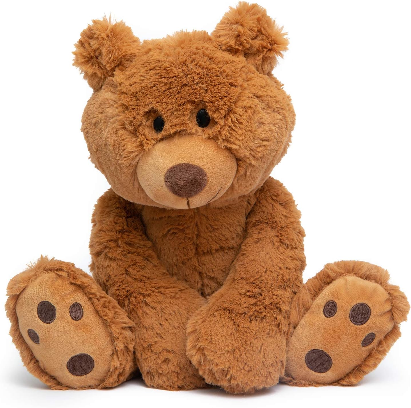 Teddy Bear Stuffed Animal Plush Toy Ultra Soft, Perfect for Baby, Children, Kids, Adult, Hand Made, Safe with Organic PP Cotton, PV Lint 15.7” Length, 12” Height : Toys & Games