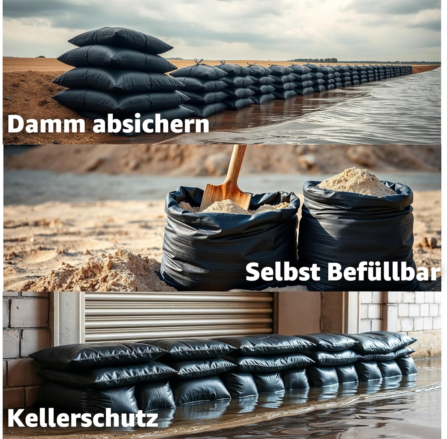 Produktbild von Sandsack / Hochwassersack – 40 X 60 Cm, PP, Für 15 Kg Füllung, Flutschutz, Neu