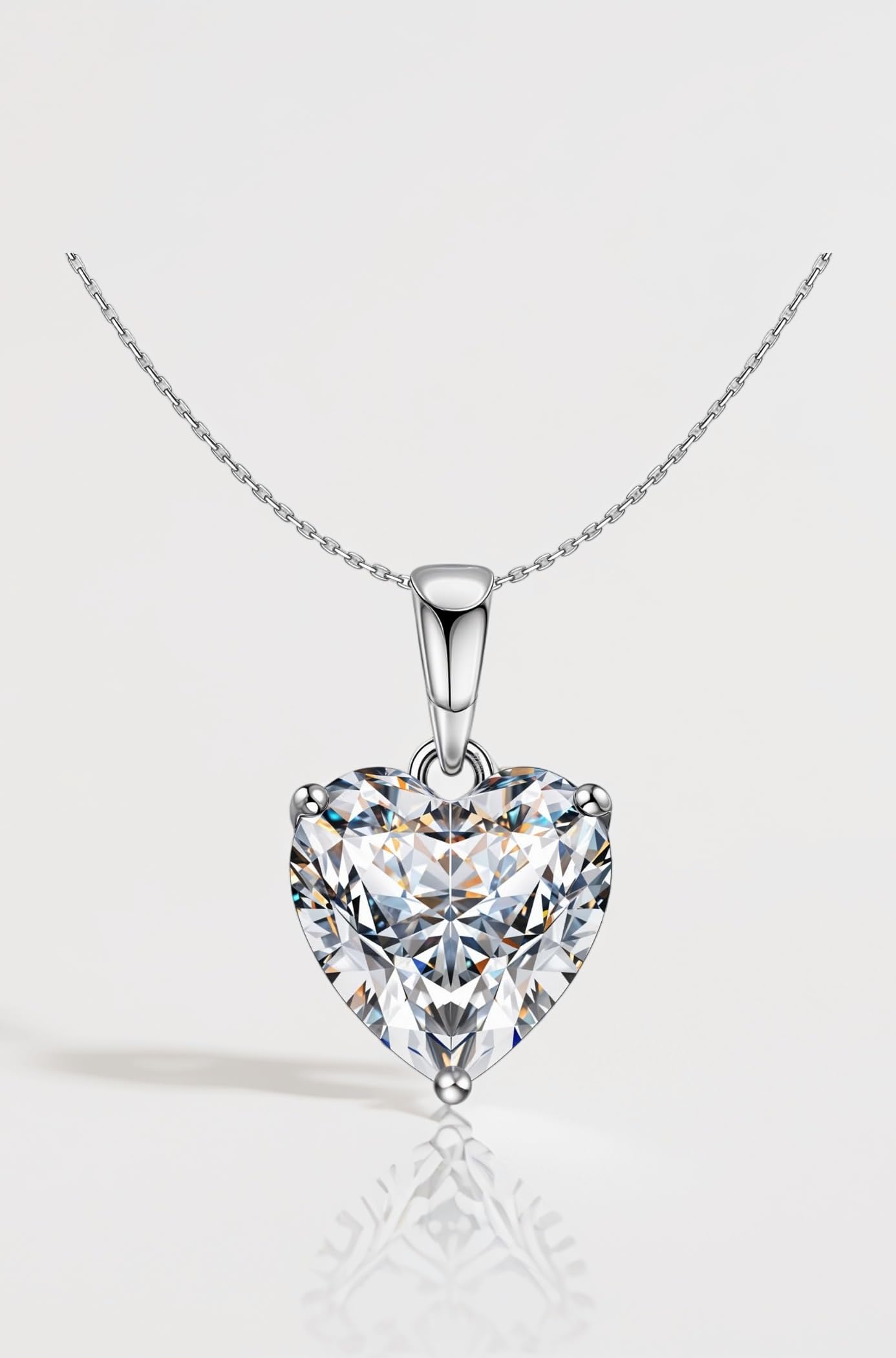 925 Silver Solitaire Heart Pendant with Chain For Women | 92.5 Sterling Silver & Diamond like Brilliance Sparkling Zirconia for that Stunning Shine | Lovely Gift