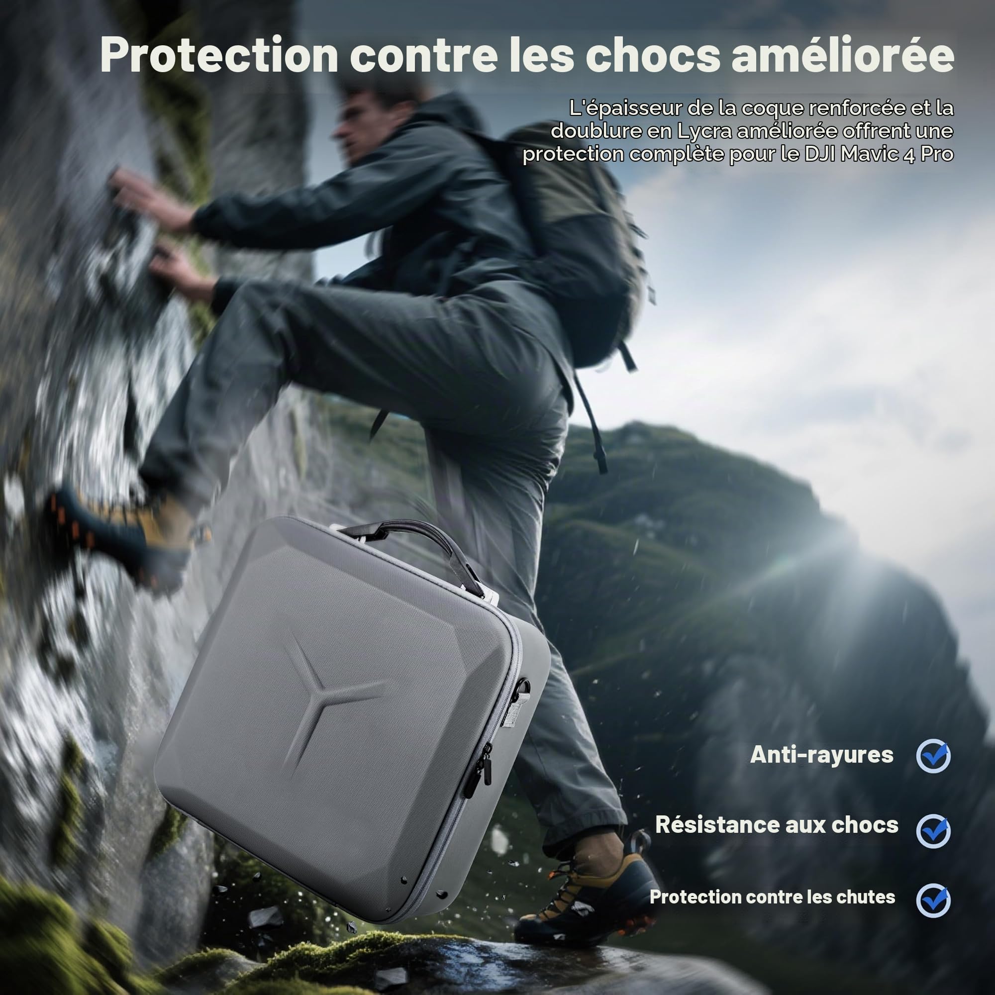 STARTRC PHOTO Mavic 4 Pro Case, Sac en PU pour DJI Mavic 4 Pro Fly More Combo avec contrôleur RC 2 Rangement de Voyage pour Accessoires pour DJI Mavic 4 Pro, Chargeur de Batterie