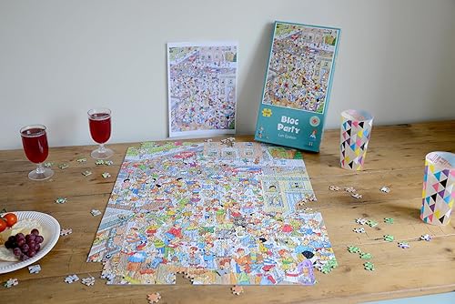 Miniatura 8 de Len Epstein - Rompecabezas cómico de 1000 piezas para adultos  Bloc Party  Rompecabezas cómico de 19.7 in x 26.0 in  Divertido rompecabezas para