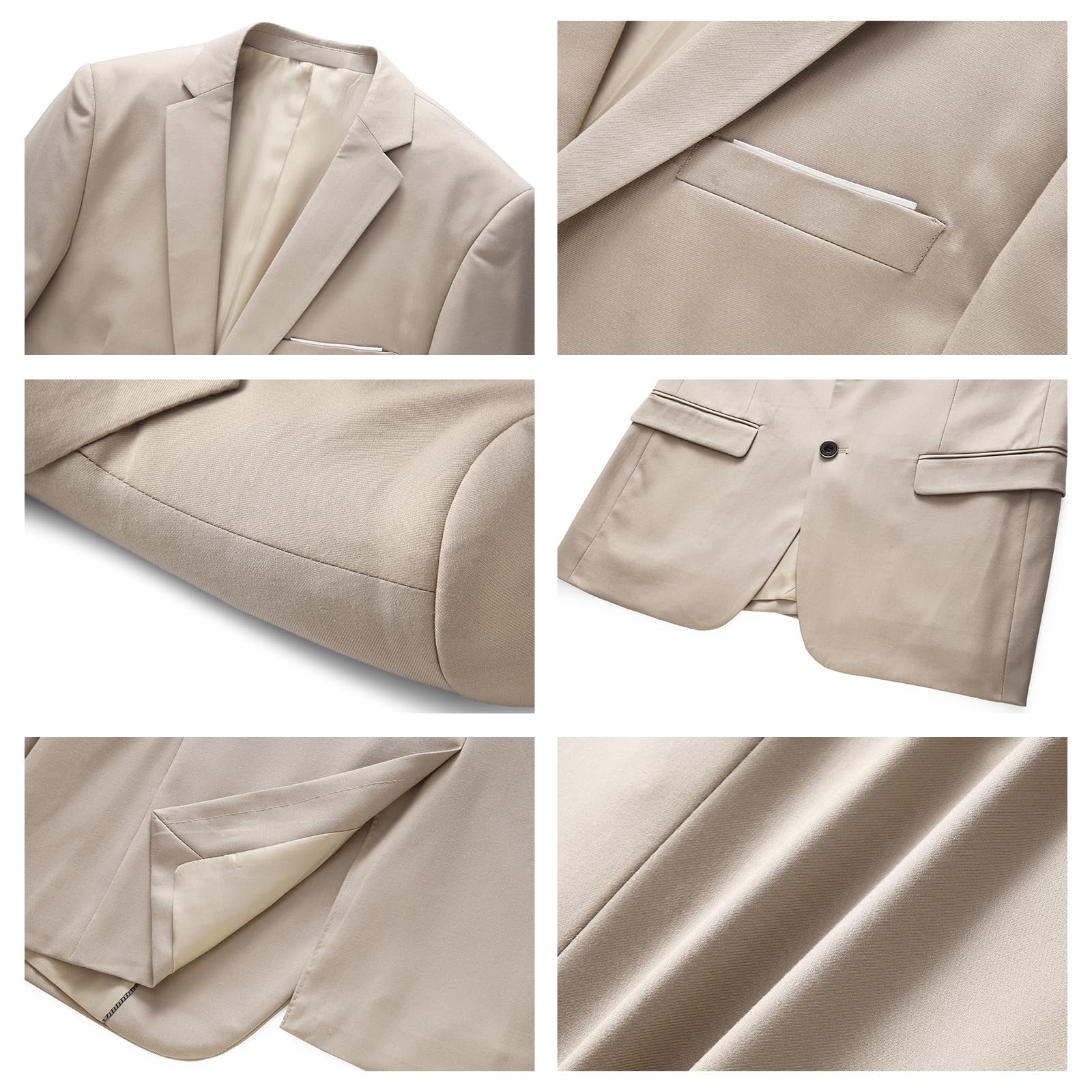 Costume Homme 2 Pièces Mariage Slim Fit d'affaires à Deux Boutons Smokimg Formel Couleur Unie Blazer Veste et Pantalon