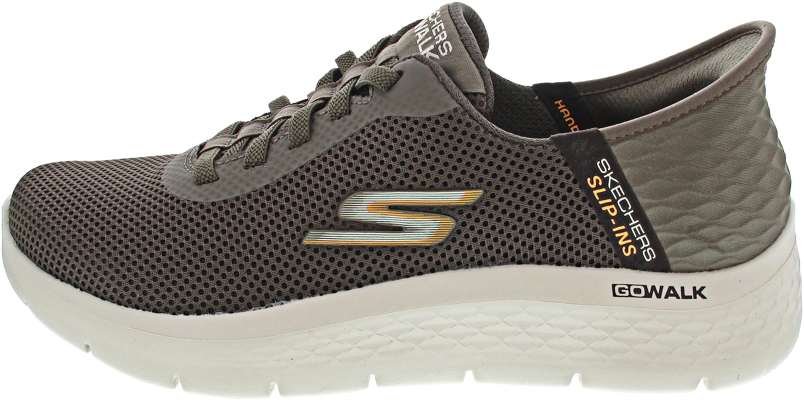 Skechers Herren Go Walk Flex Up Hands Free Slip-ins Sneaker, Braun, 50.5 EU Weit