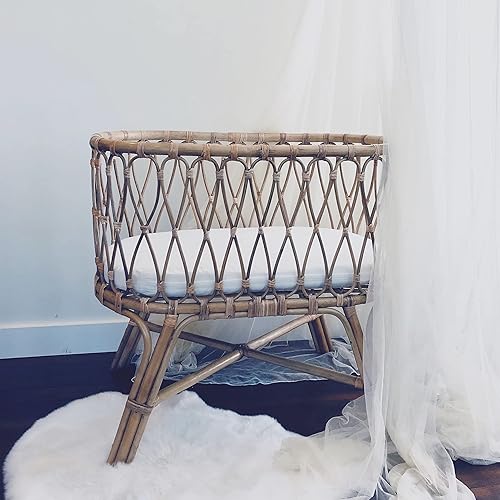 Miniatura 2 de Mecc ecoh Colchón de moisés, ovalado de 32 x 16 pulgadas, soporte fuerte de 2 pulgadas de grosor, funda transpirable extraíble, protector de forro