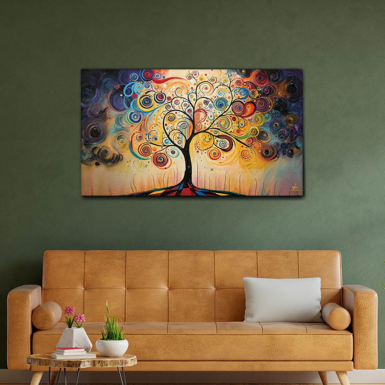 Quadro Su Tela 'Albero Della Serenità' 140x80cm - Pronto Da Appendere | Arte Moderna Per Casa - Foto 2