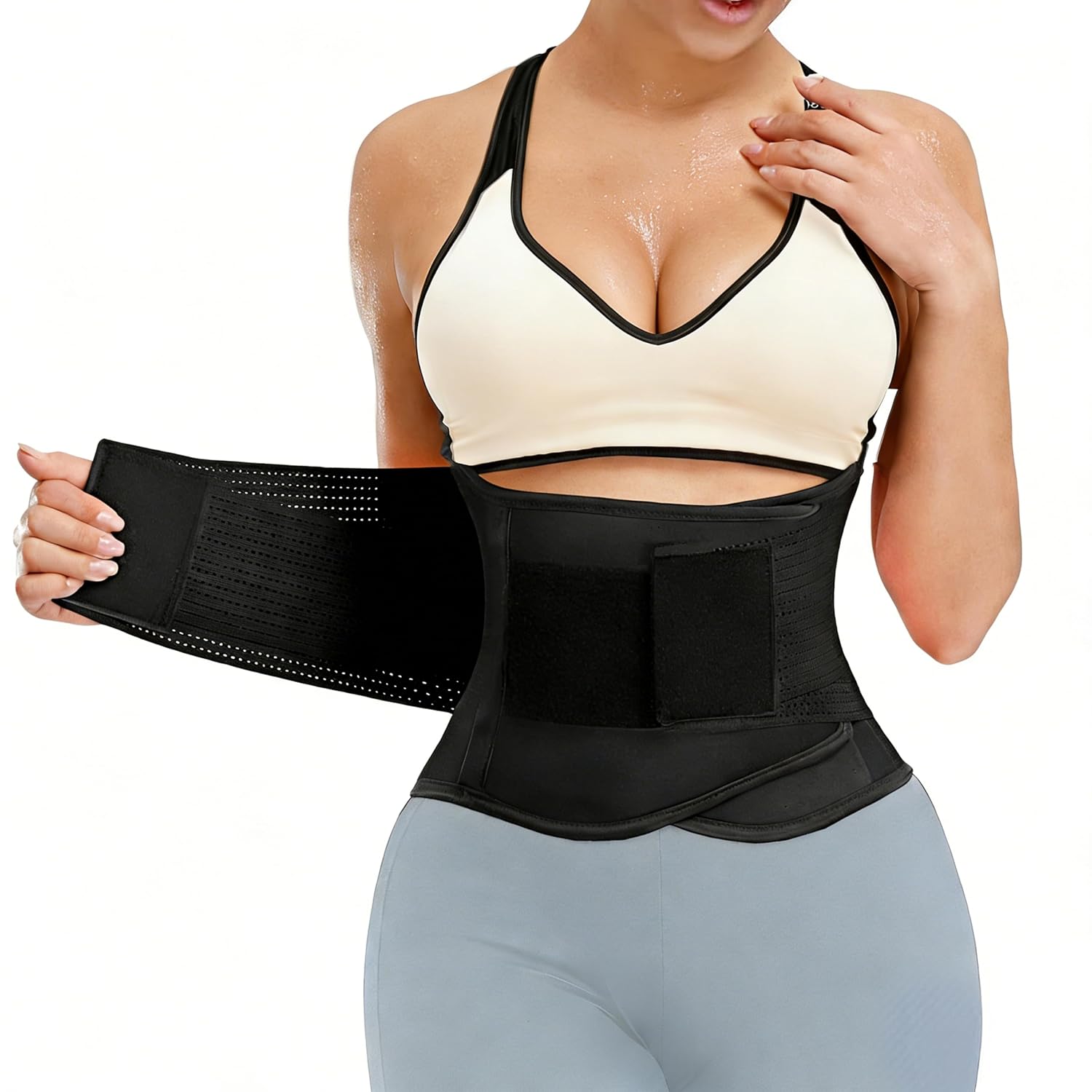 Back Brace for Men and Women Lower Back Pain - Sciatica, Scoliosis, Herniated Disc Relief - Workout Body Shaping Back Brace With 4X Powerful Lumbar Support and Dual Adjustable Support Straps Black-M