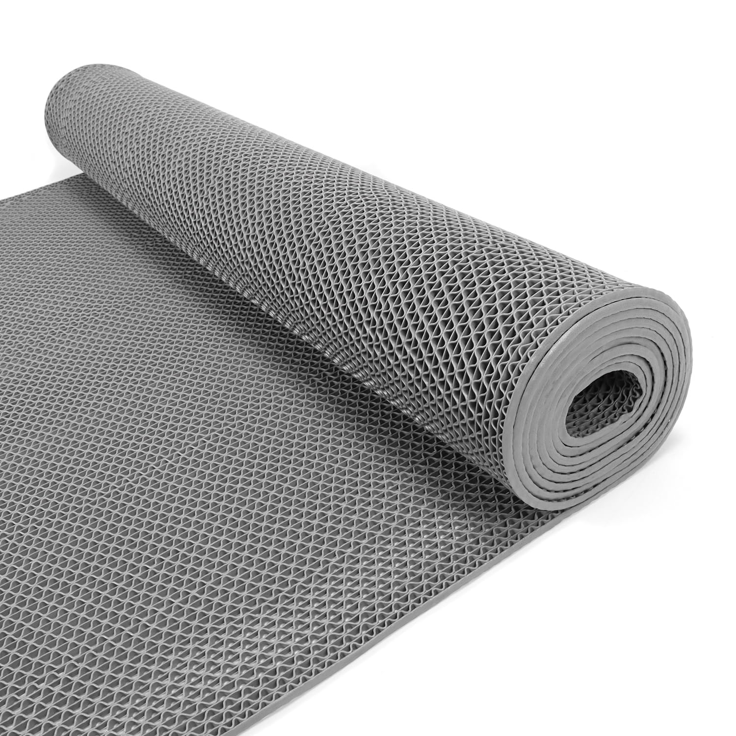 QWORK® PVC Drainagematte für Nassbereiche - 0,9m x 3m, 5,5mm Dick - rutschfeste Saunaläufer Duschmatte für Küche, Balkon, Bars & Restaurants
