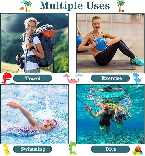 Miniatura 6 de Shappy 2 bolsas grandes de viaje para lavandería, lavables, impermeables, húmedas, secas, grandes bolsas de ropa sucia para baño (estilo dinosaurio)