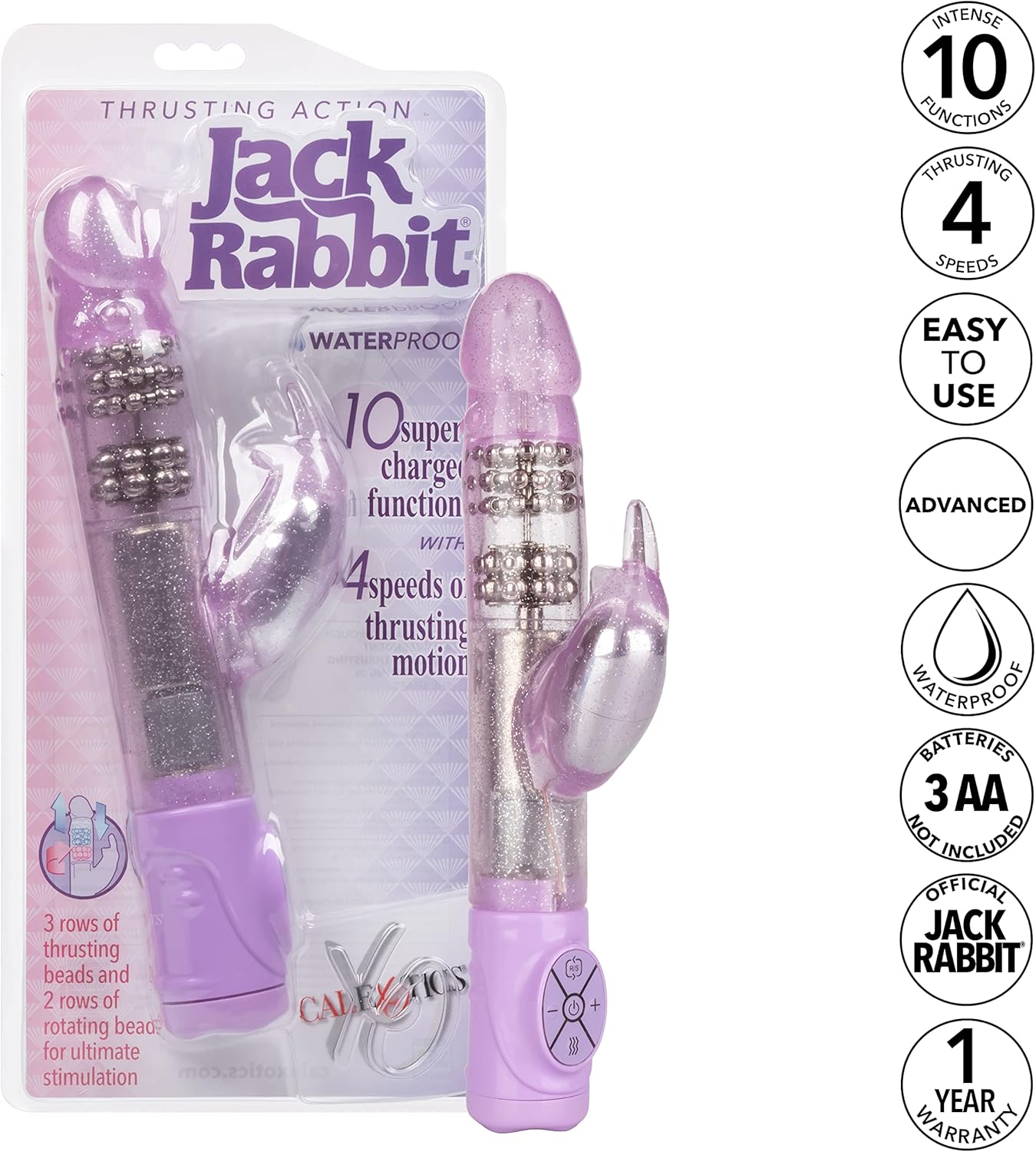 CalExotics Novelties Thrusting Jack Rabbit, Purple
